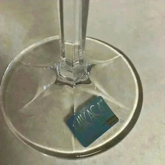 2 Mikasa Clear Crystal Candlestick Holders With Tags..Pattern Is Icicles - Picture 6 of 8